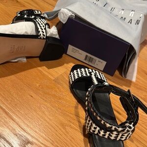 Stuart Weitzman New Black and White Sandals